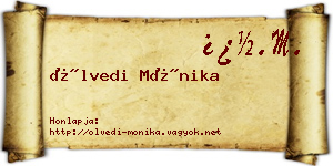 Ölvedi Mónika névjegykártya
